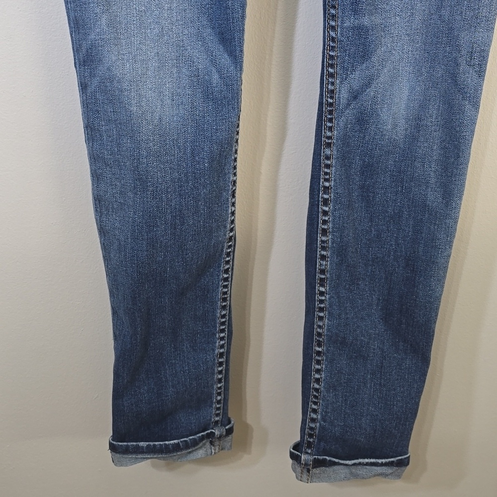 Hudson Jeans Womens Size 26 Size 2 Blue Denim Distressed Tally Crop Skinny Cuff - Picture 2 of 9
